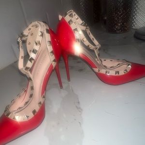 Red heels great shape only wore twice!!!